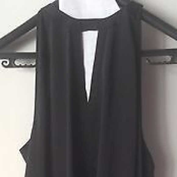 NWOT Kenneth Cole Chiffon Keyhole Neck High Low Pleated Mesh - Picture 2 of 8